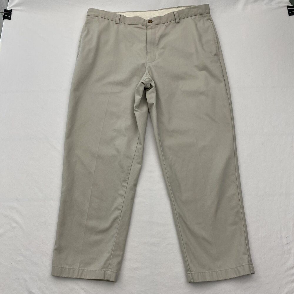 LL Bean Khaki Pants Chinos Mens 40x29 Straight Leg Classic Fit Cotton Flat Front